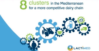 Eight dairy clusters ware developed in the framework of the LACTIMED project
