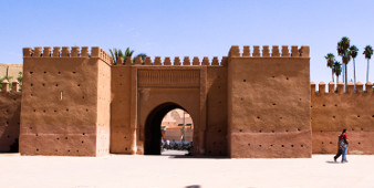 A monument in  the city of Oudja in Morocco
